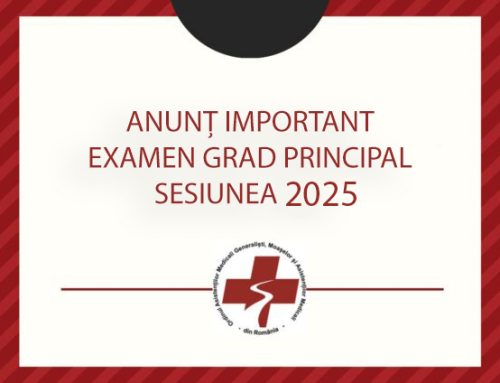 Anunț privind organizarea şi desfăşurarea examenului de grad principal pentru asistenți medicali generaliști, moașe, asistenți medicali, surori medicale și oficianți medicali – sesiunea 2025